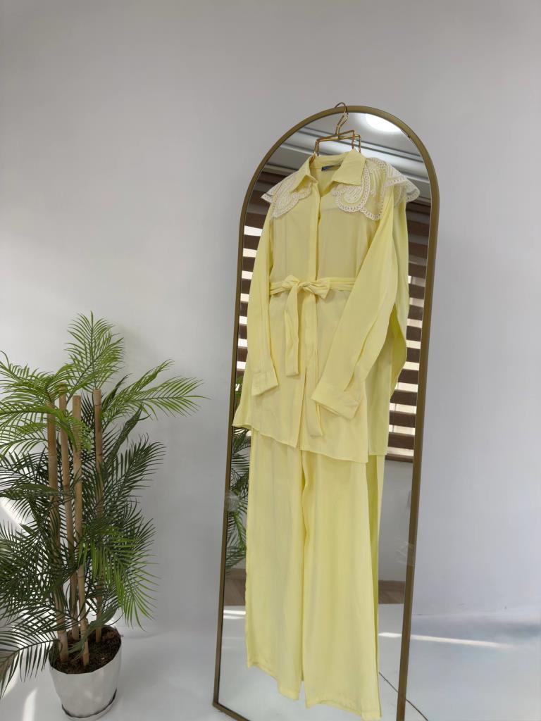 Women's new season tie-up two-piece set G5038 - Yellow
