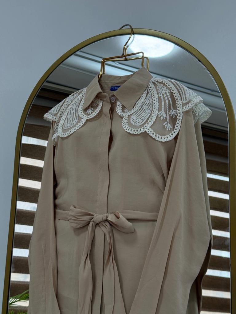 Women's new season tie-up two-piece set G5038 - Beige