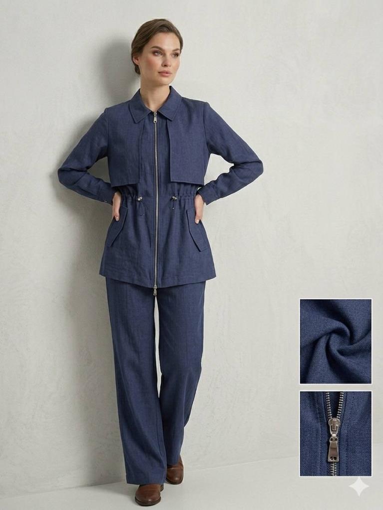 Women's Two-Piece Set G5091 - Navy Blue