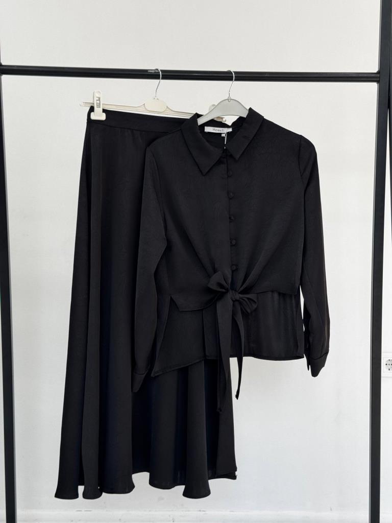 Women's two-piece skirt set G5150 - Black