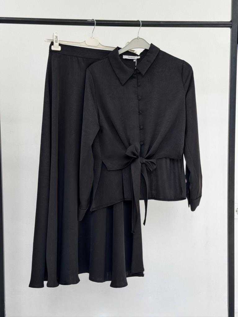 Women's two-piece skirt set G5150 - Black
