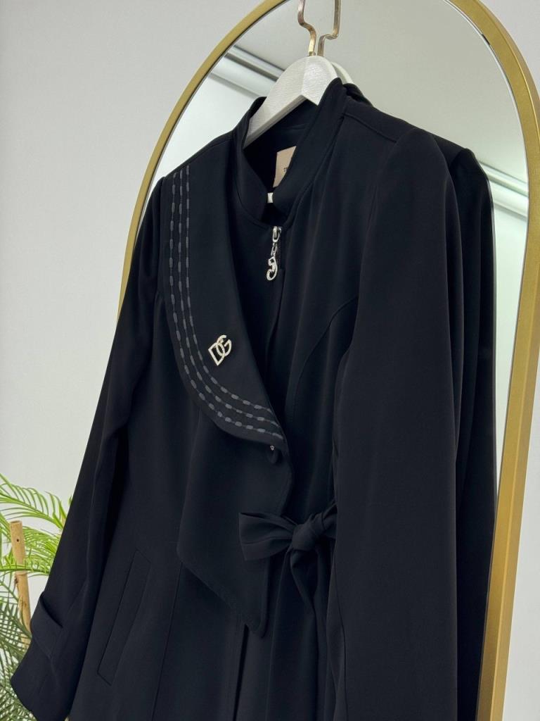 Women's Summer Long Lined Jacket G5172 - Black