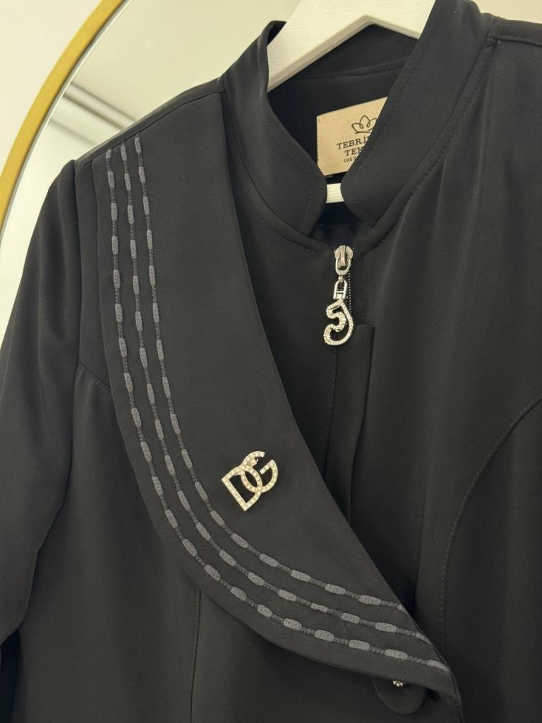 Women's Summer Long Lined Jacket G5172 - Black