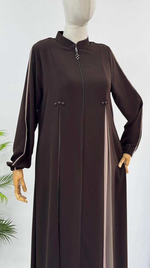 Women's Summer Casual Abaya G5184 - Brown