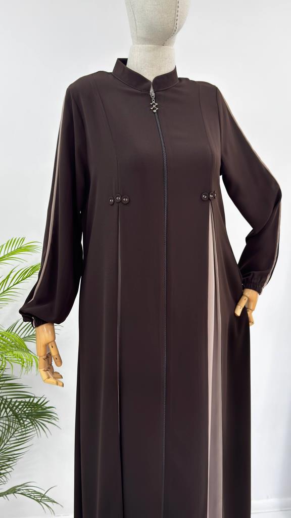 Women's Summer Casual Abaya G5184 - Brown