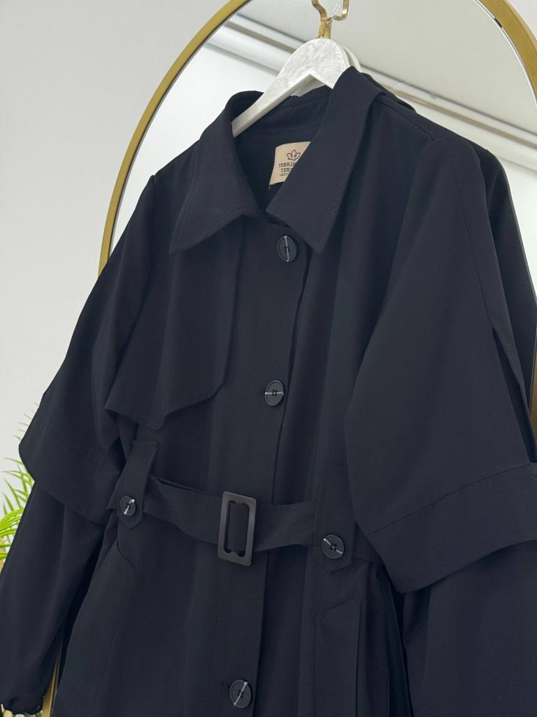 ترنشكوت نسائي بأزرار G5318 - اسود