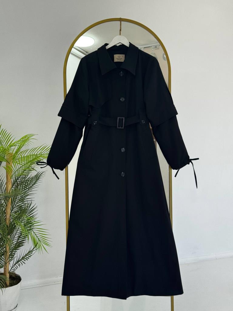ترنشكوت نسائي بأزرار G5318 - اسود