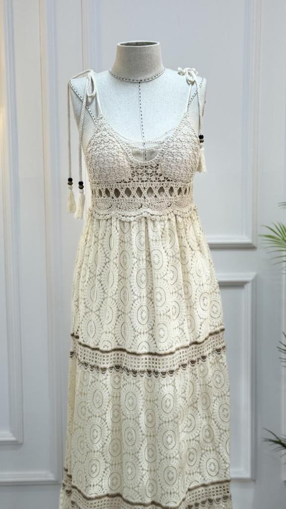 summer long women's dress model IT038 - White summer long women's dress model IT038 - White