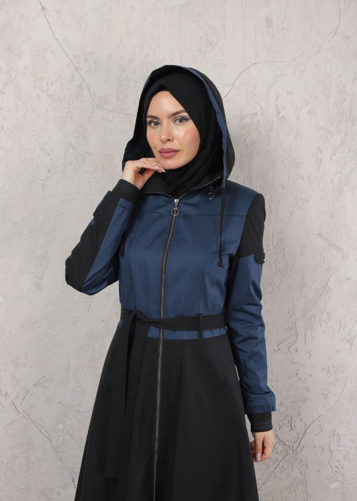 New season women's winter trench coat stylish and comfortable cut suitable for daily use model 1032 - Navy Blue New season women's winter trench coat stylish and comfortable cut suitable for daily use model 1032 - Navy Blue