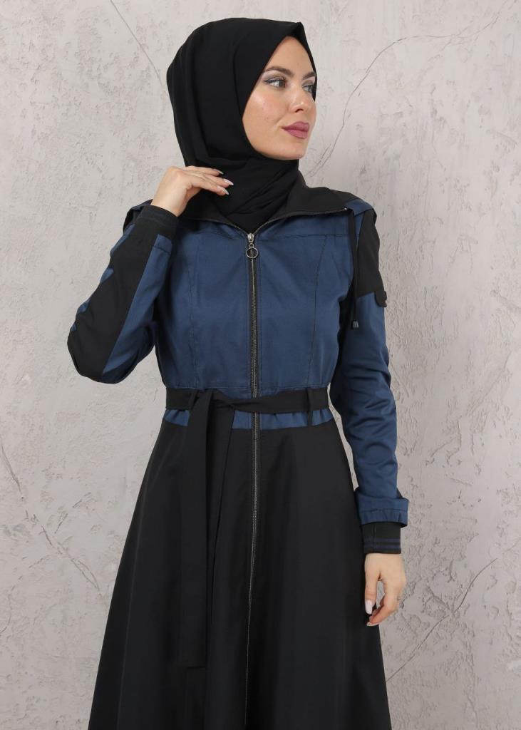 New season women's winter trench coat stylish and comfortable cut suitable for daily use model 1032 - Navy Blue New season women's winter trench coat stylish and comfortable cut suitable for daily use model 1032 - Navy Blue