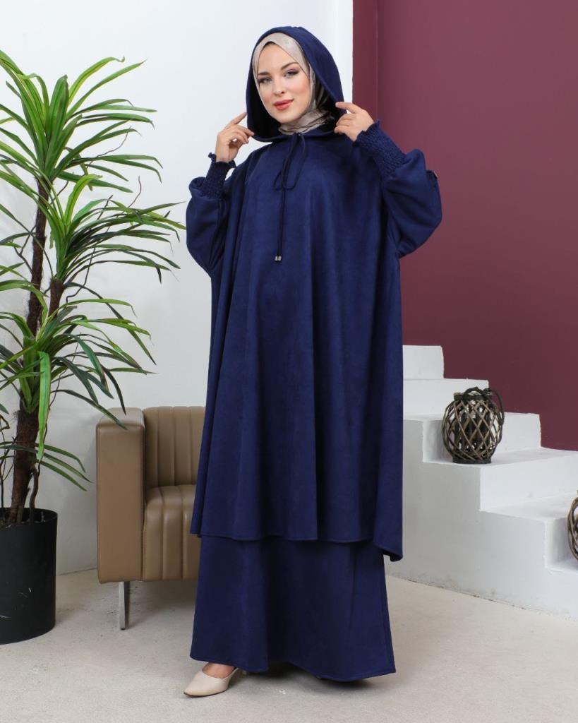 New season women's winter and hijab sheet loose cut suitable for daily use model m0830 - Navy Blue