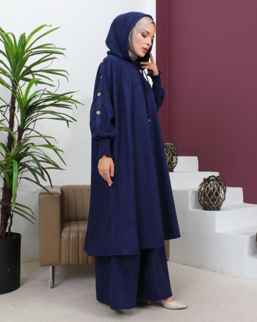 New season women's winter and hijab sheet loose cut suitable for daily use model m0830 - Navy Blue