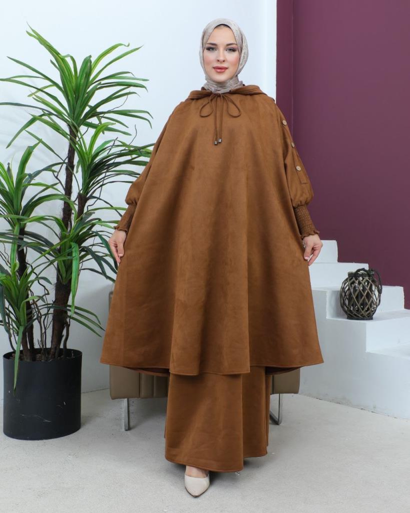 New season women's winter and hijab sheet loose cut suitable for daily use model m0830 - AÇIK KAHVE