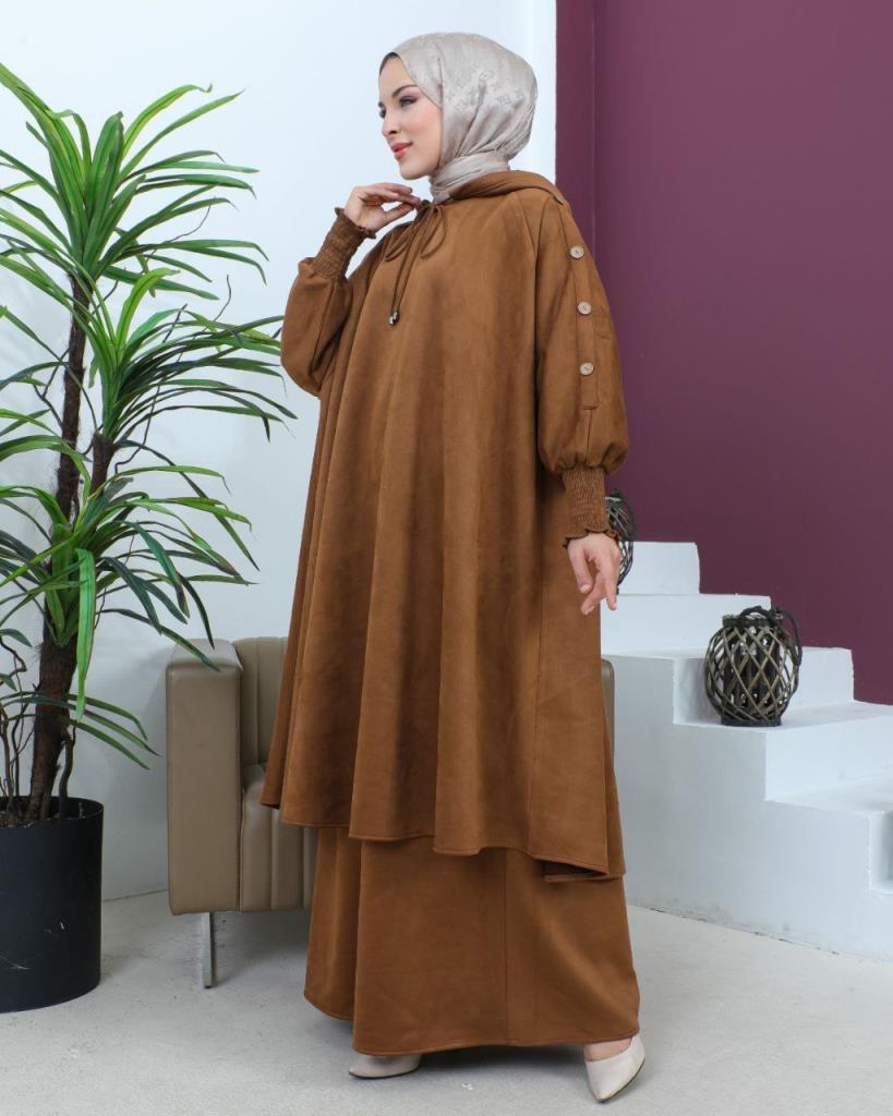 New season women's winter and hijab sheet loose cut suitable for daily use model m0830 - AÇIK KAHVE