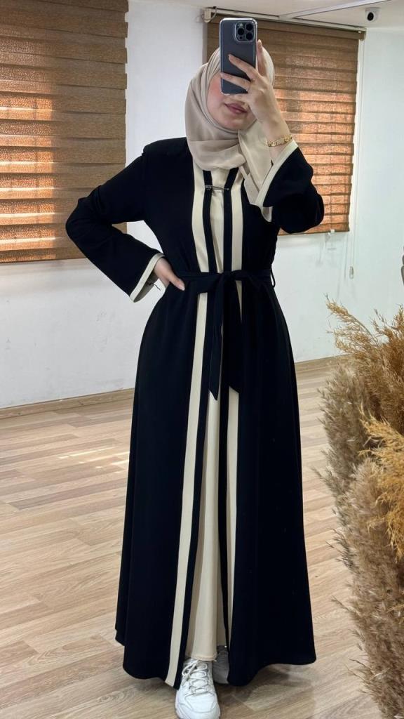 women's summer 2 piece abayas model 2027 - Light Blue