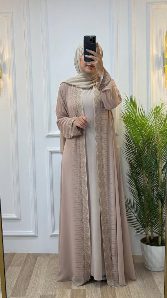 Abaya for veiled women, model m2030 - Beige