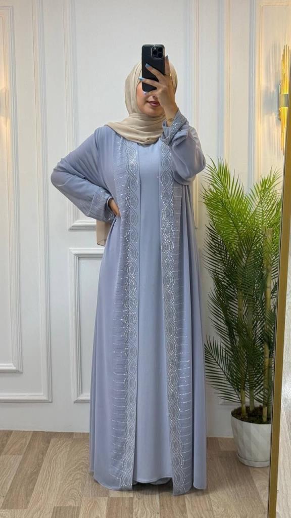 Abaya for veiled women, model m2030 - GRİ