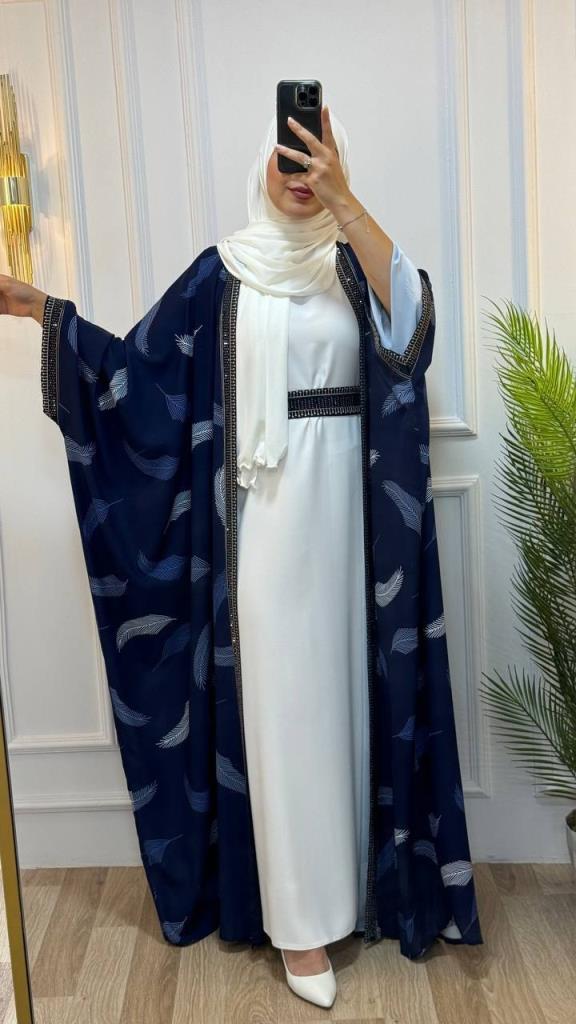 Two-piece abaya for veiled women, model m2033 - LACİVERT