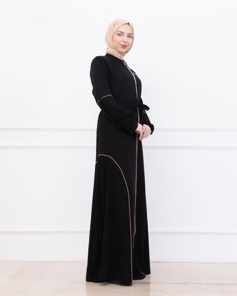 عبايات صيفية نسائية موديل m2054 - اسود عبايات صيفية نسائية موديل m2054 - اسود