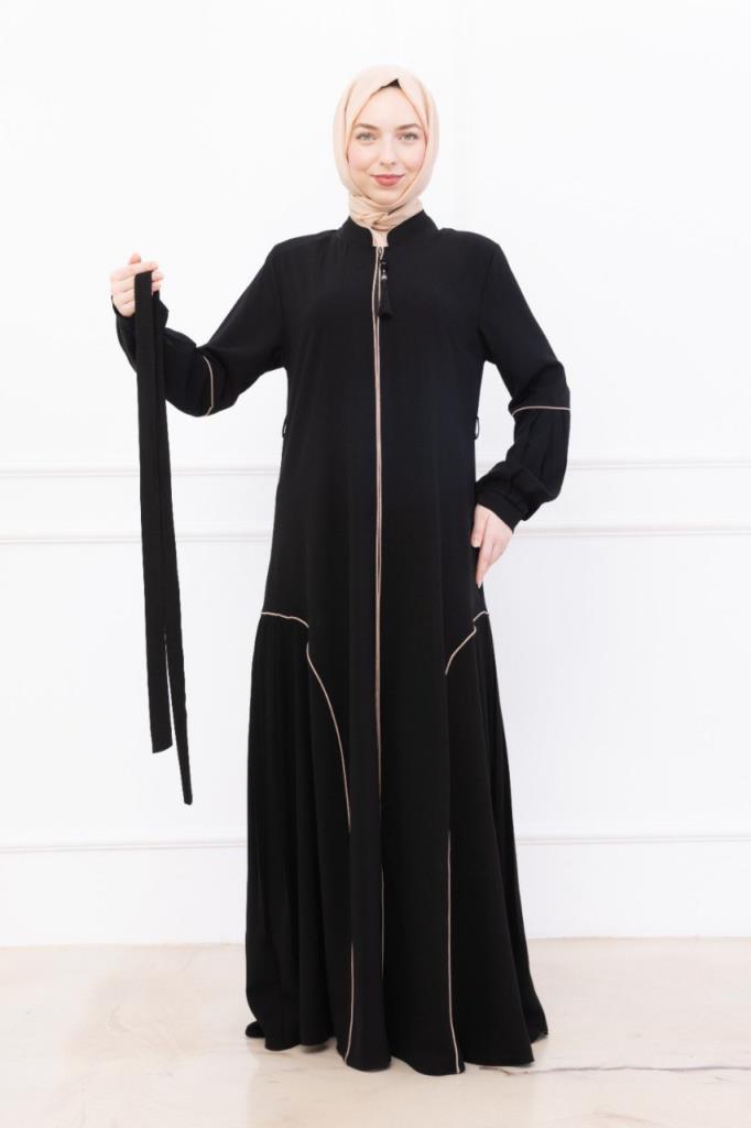 عبايات صيفية نسائية موديل m2054 - اسود عبايات صيفية نسائية موديل m2054 - اسود