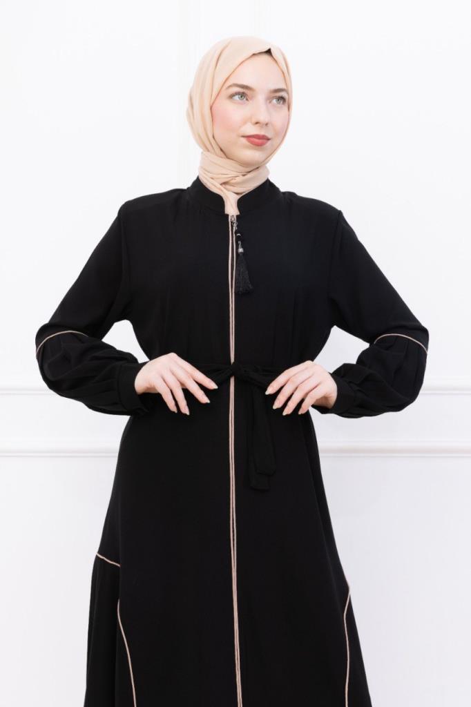 عبايات صيفية نسائية موديل m2054 - اسود عبايات صيفية نسائية موديل m2054 - اسود