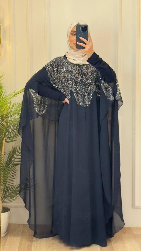 قفطان نسائي قطعتين موديل m4468 - تركواز