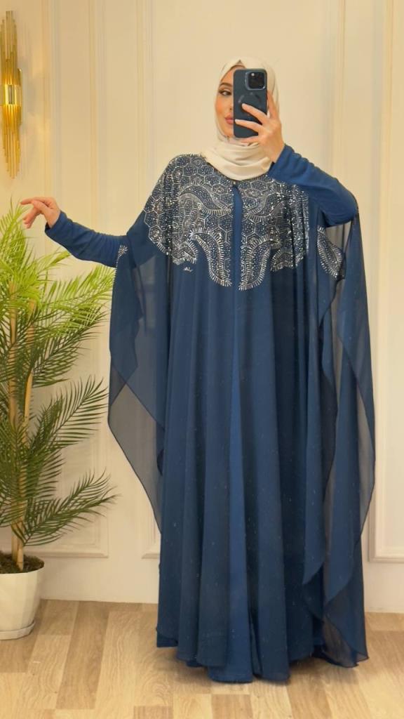 قفطان نسائي قطعتين موديل m4468 - تركواز قفطان نسائي قطعتين موديل m4468 - تركواز