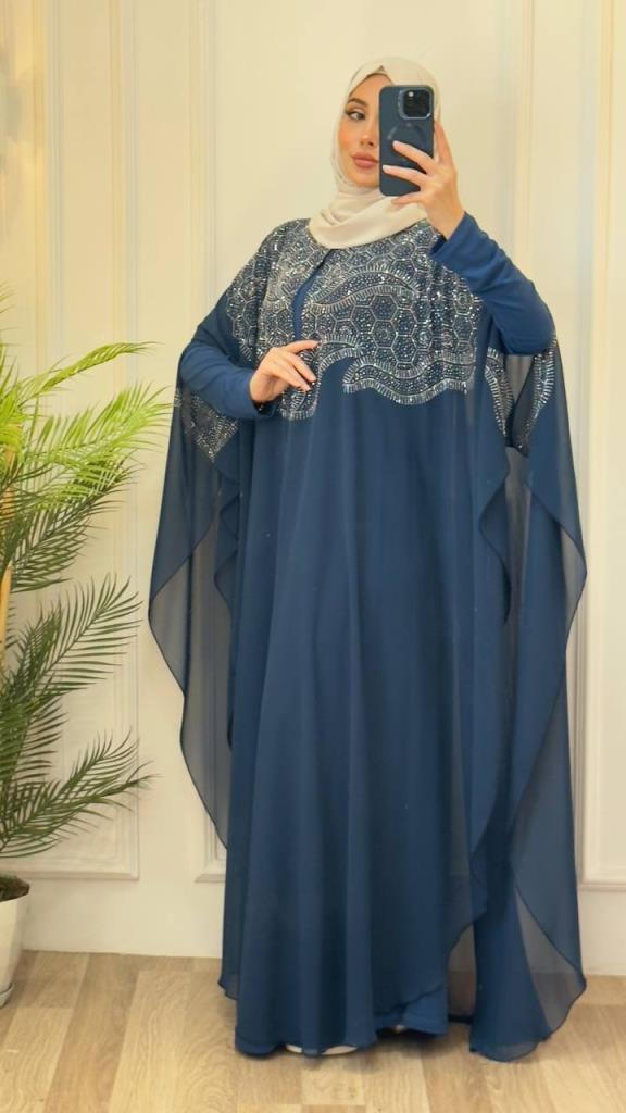 قفطان نسائي قطعتين موديل m4468 - تركواز قفطان نسائي قطعتين موديل m4468 - تركواز