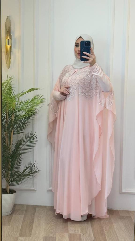 قفطان نسائي قطعتين موديل m4468 - زهر