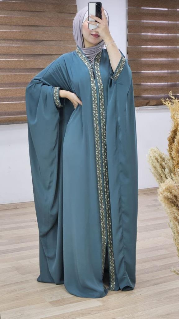 New season women's summer stylish and loose-cut abayas suitable for daily use model m4498 - Khaki