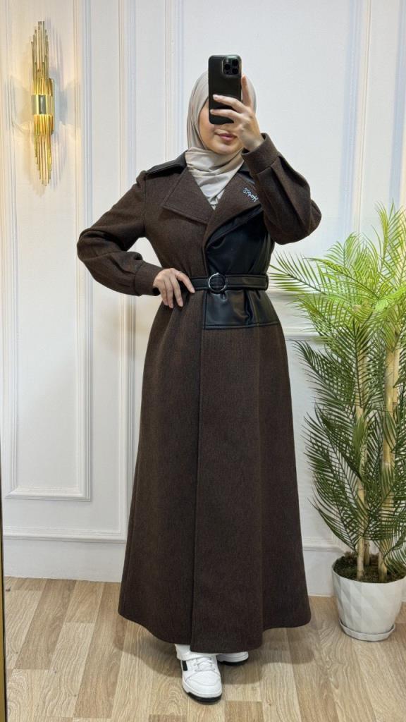 New season women's winter stylish and comfortable coat suitable for daily use model 9029 - Brown