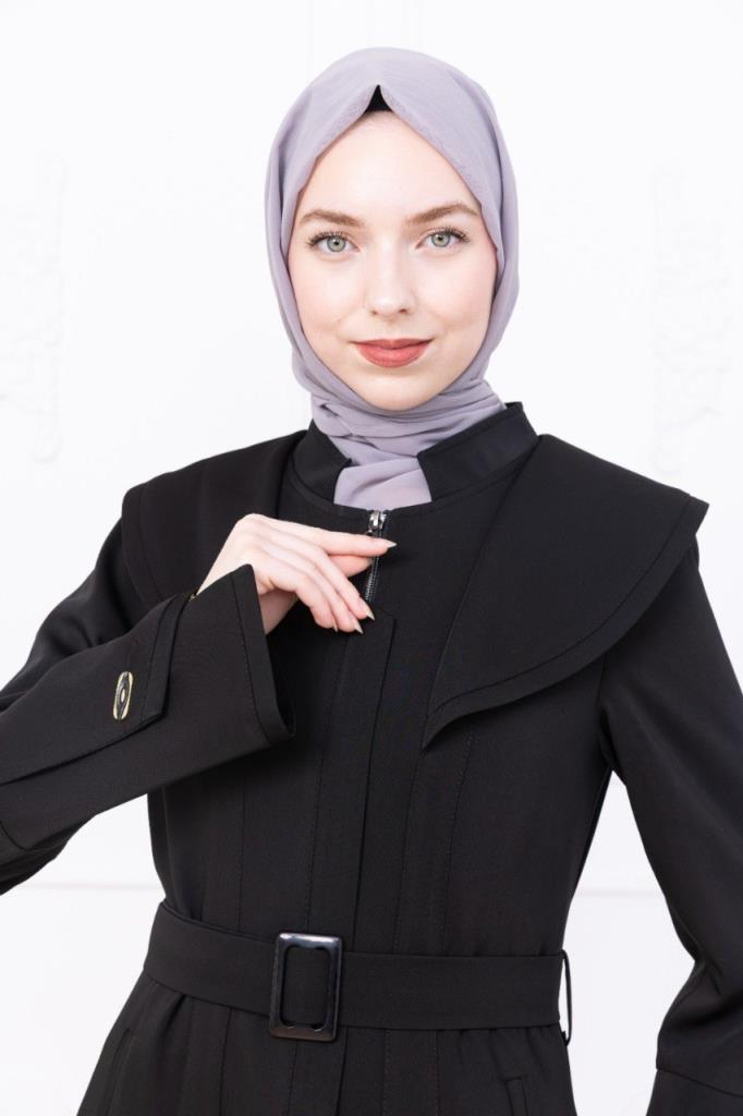 women's summer coat model 9043 - Black women's summer coat model 9043 - Black