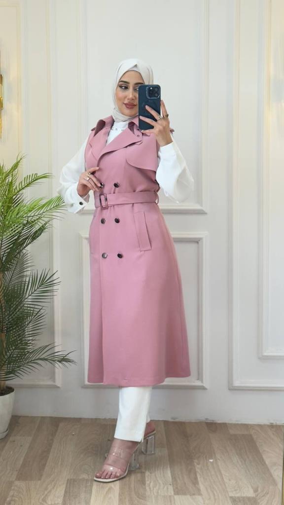 women's two-piece vest model M9061 - Pink women's two-piece vest model M9061 - Pink
