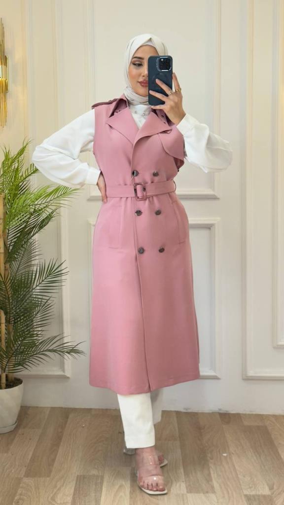 women's two-piece vest model M9061 - Pink women's two-piece vest model M9061 - Pink