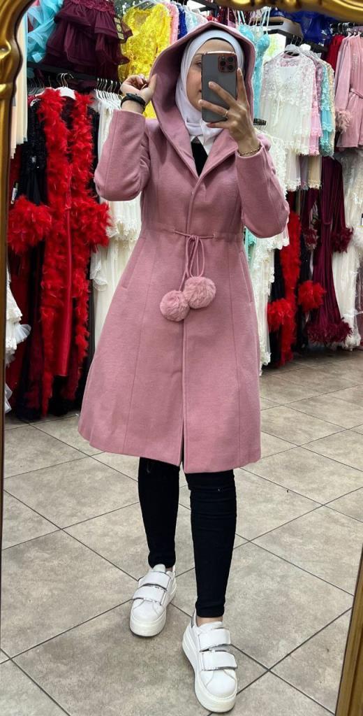 New season women's winter midi jacket is stylish and comfortable and suitable for daily use model S0006 - Fuchsia