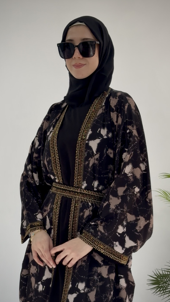women's standard 2-piece abayas model M2050 - Black