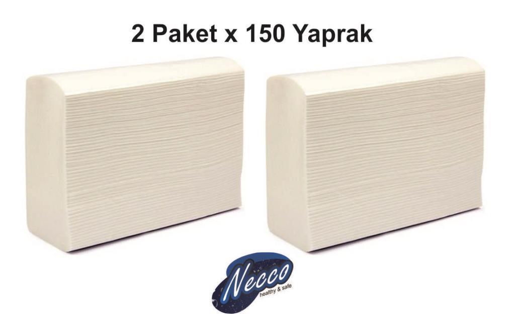 2 Pk. 150 Yapraklı Z Katlama Dispenser Havlu