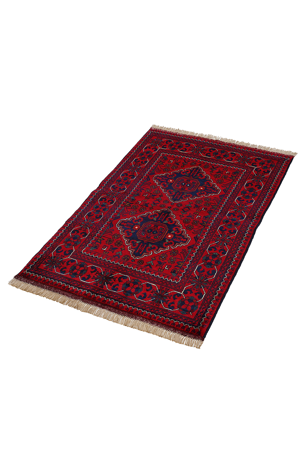 Afgan Khamyab El Dokuma Yün Halı - Detay 6