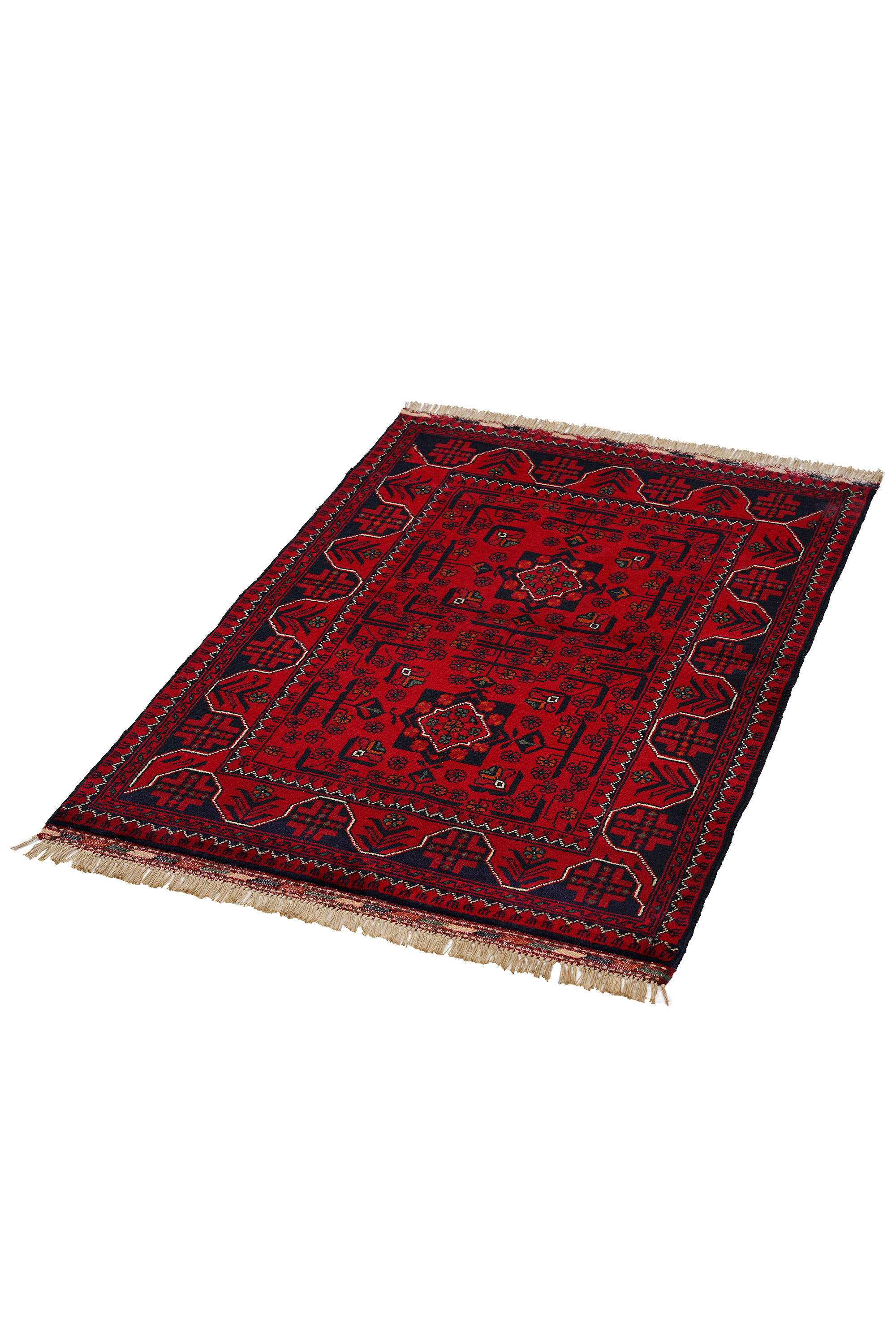 Afgan Khamyab El Dokuma Yün Halı - Detay 6