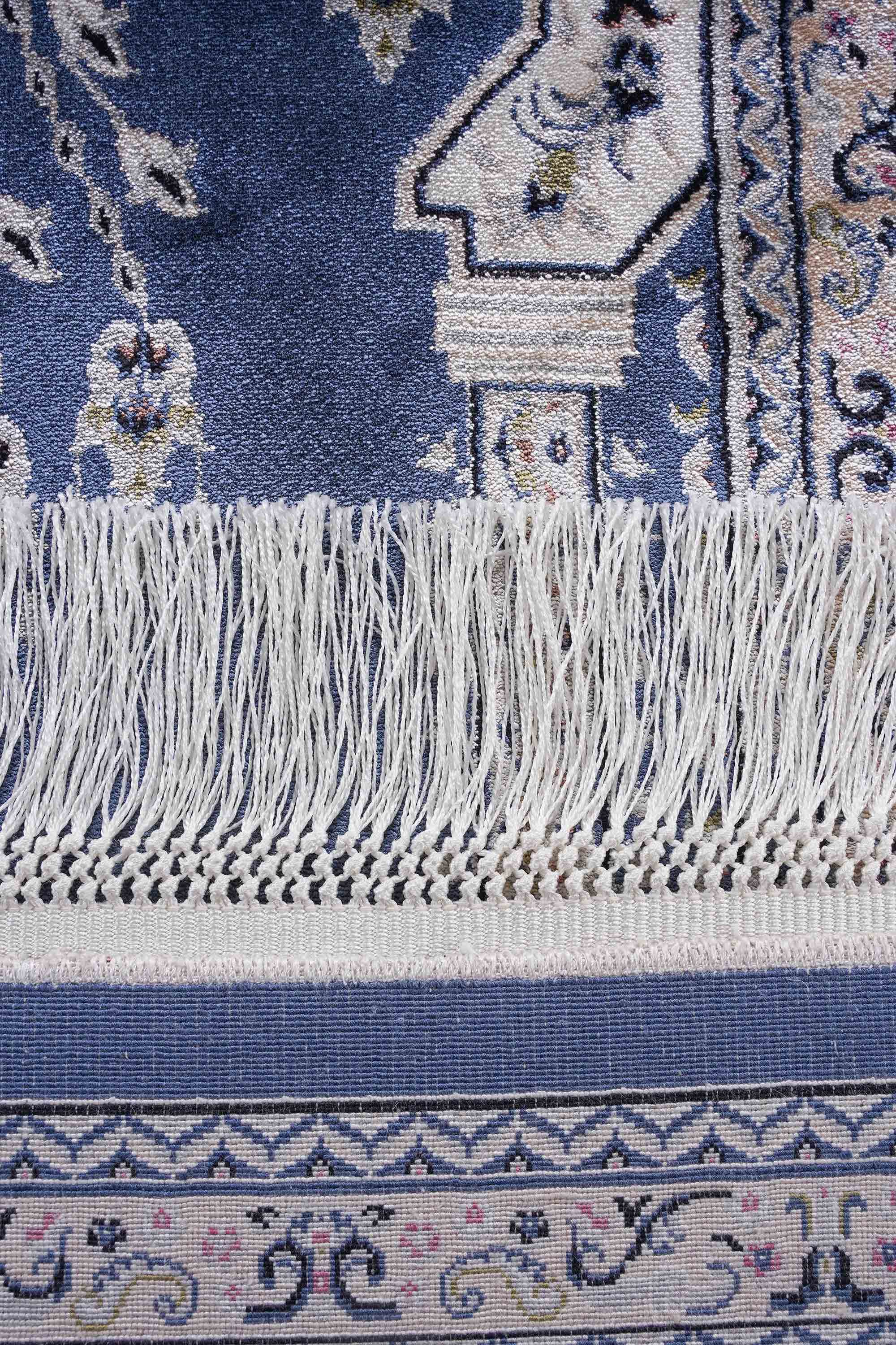 Hereke Serisi SF236A Lüks Bambu Seccade - Mavi - Detay 4