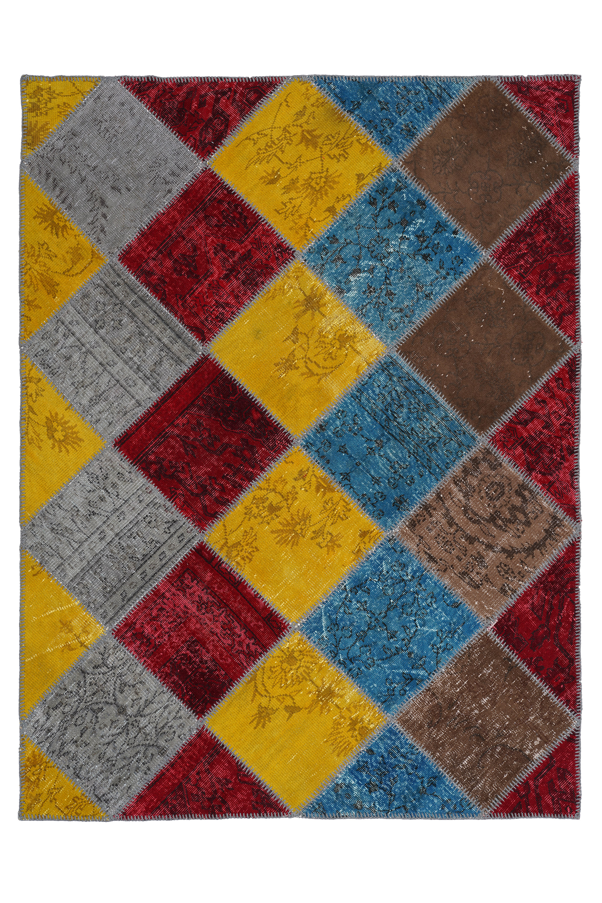 Naar Halı Patchwork El Yapımı Dekoratif Halı - Detay 9