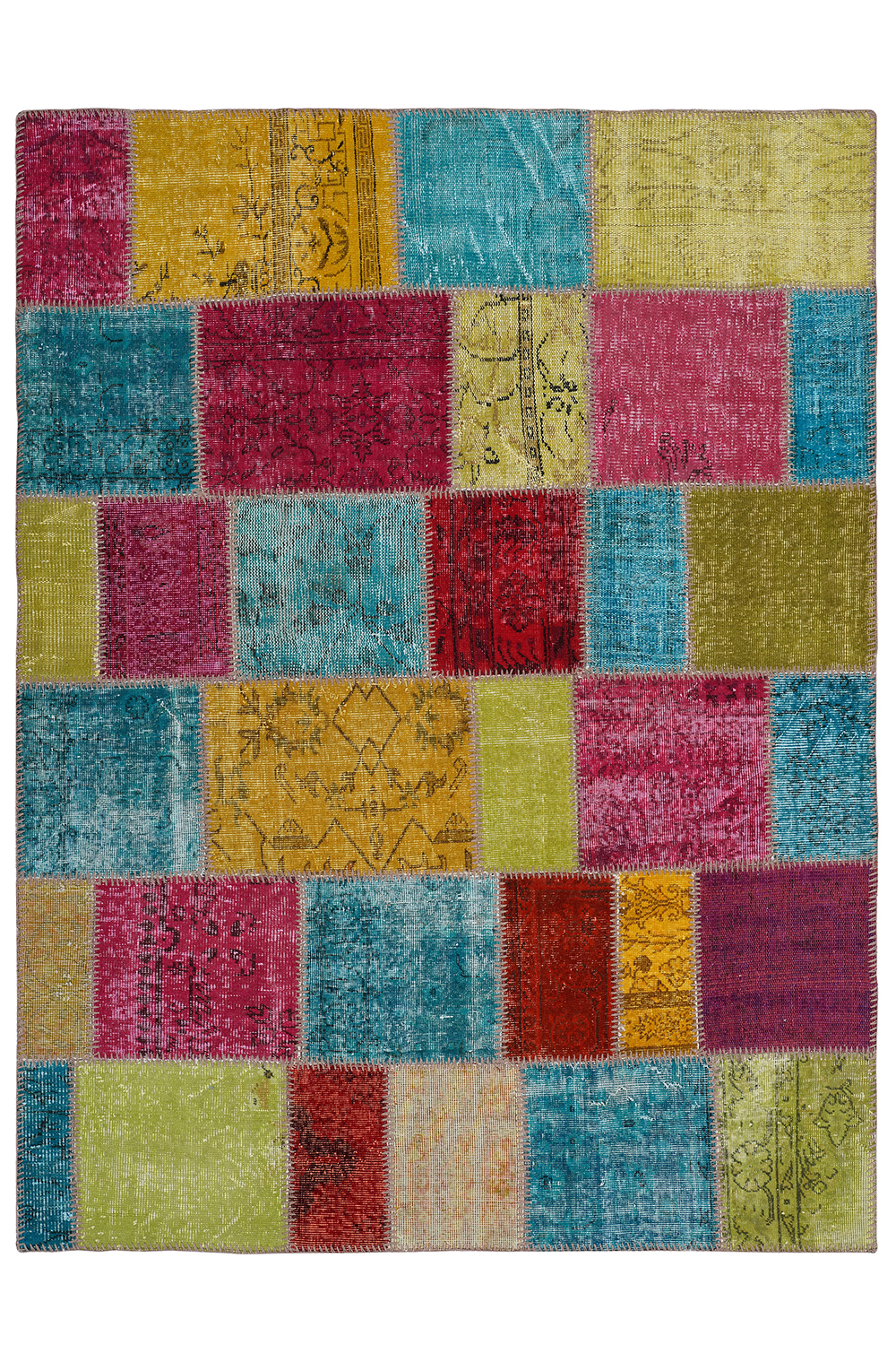 Naar Halı Patchwork El Yapımı Dekoratif Halı - Detay 4