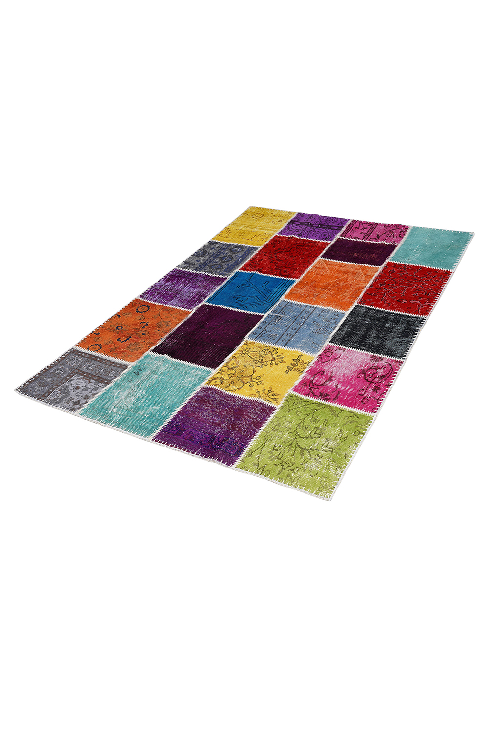 Naar Halı Patchwork El Yapımı Dekoratif Halı - detay