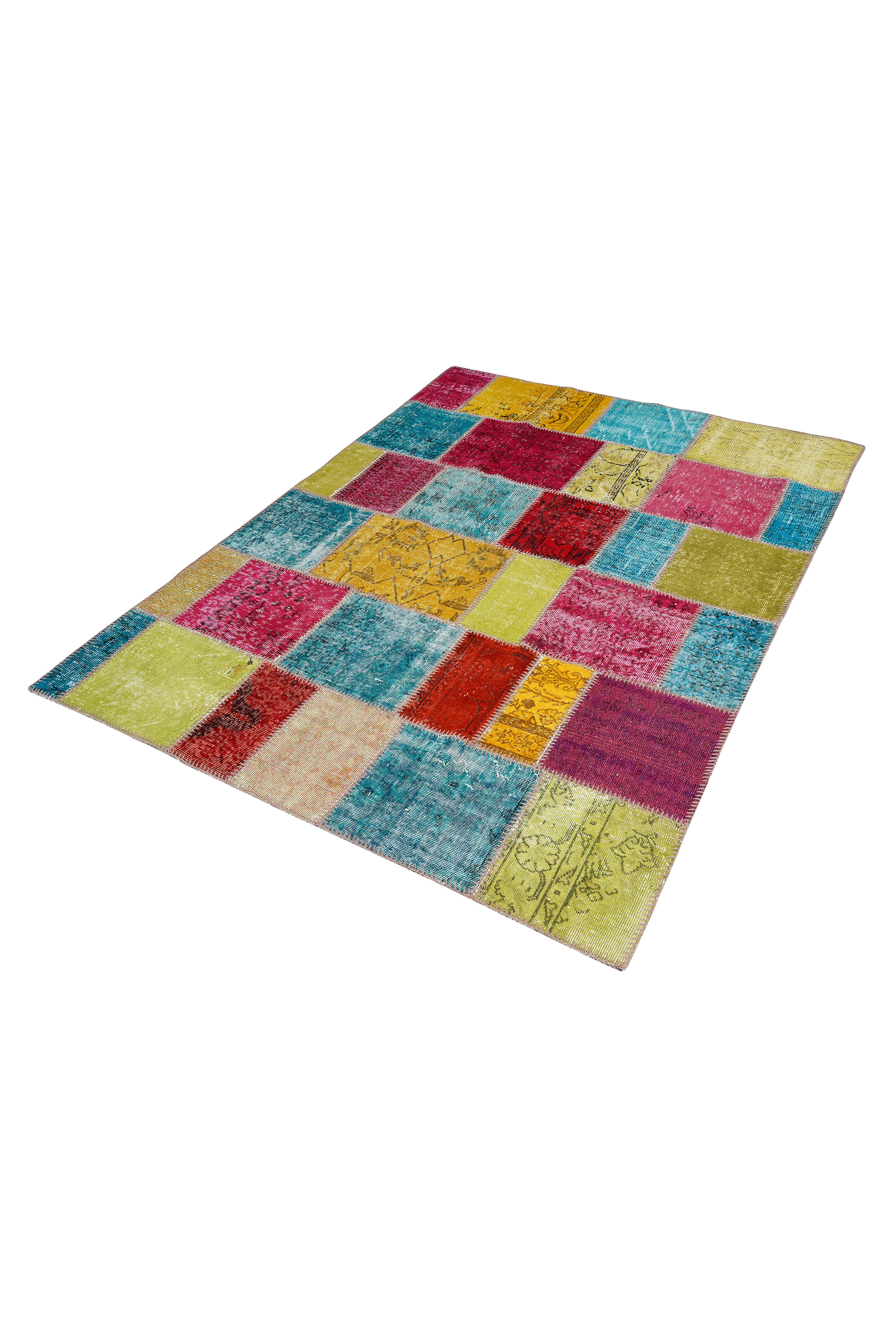 Naar Halı Patchwork El Yapımı Dekoratif Halı - Detay 5