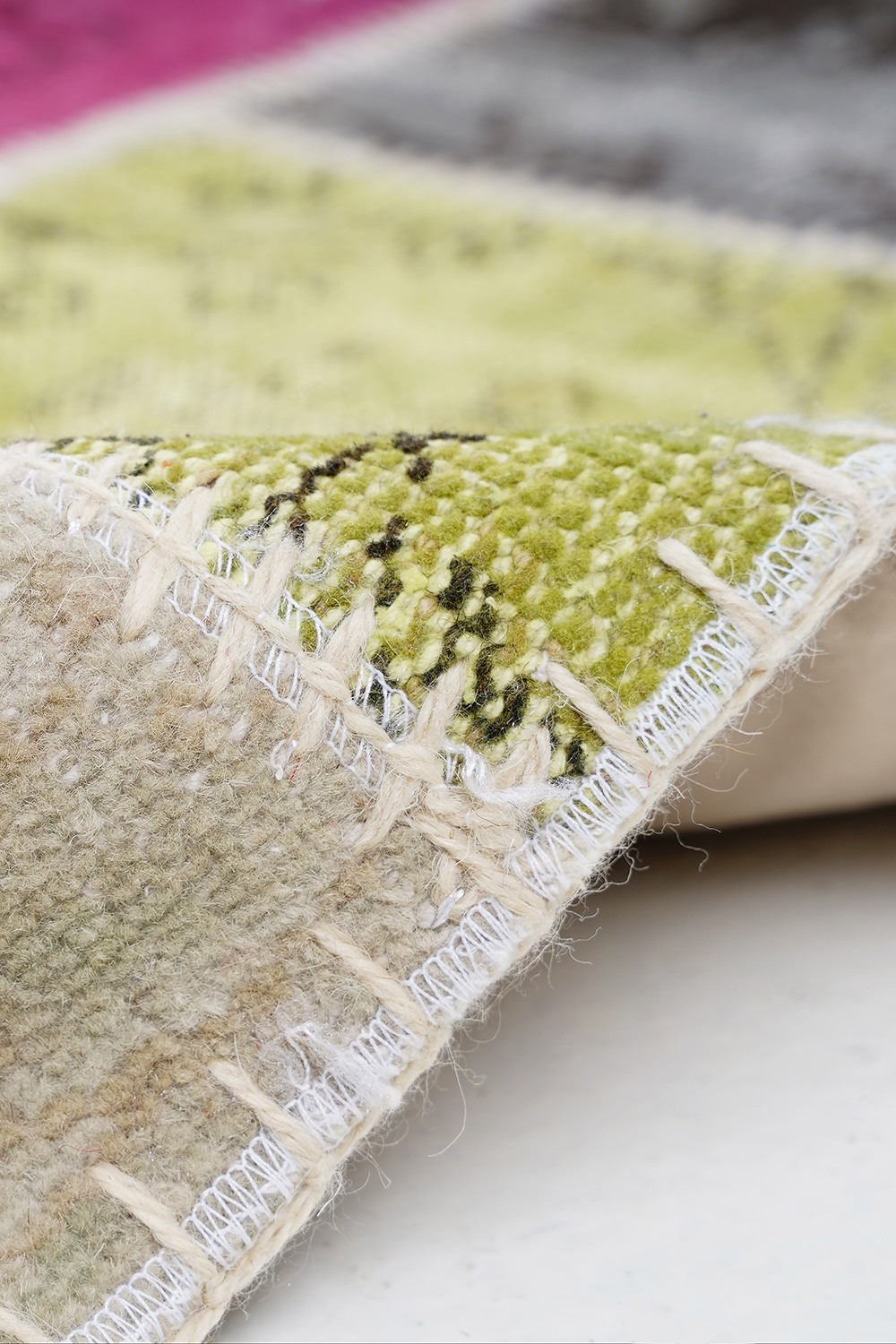 Naar Halı Patchwork El Yapımı Dekoratif Halı - Detay 3