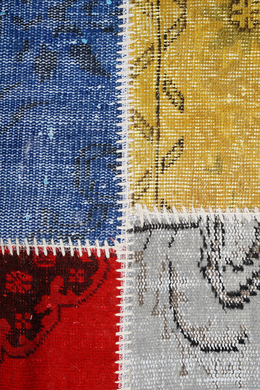 Naar Halı Patchwork El Yapımı Dekoratif Halı - detay