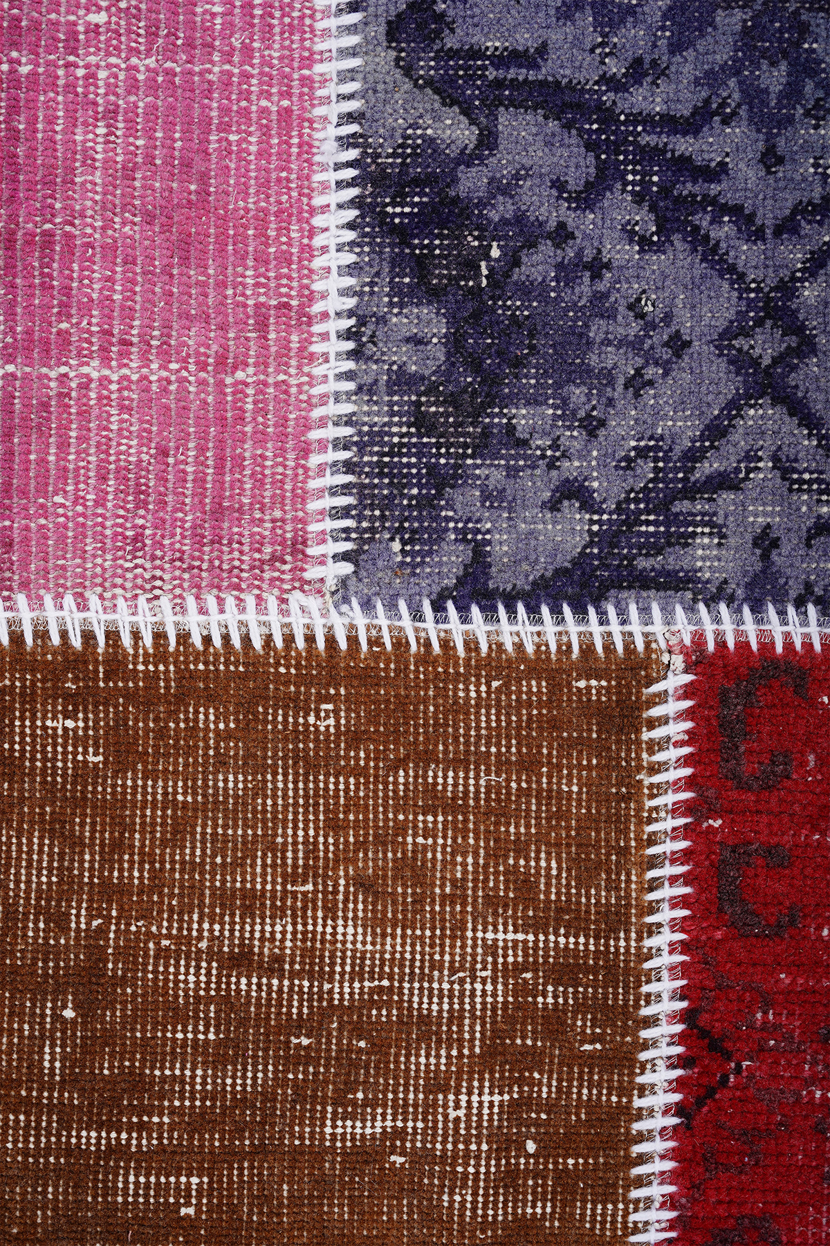 Naar Halı Patchwork El Yapımı Daire Halı - detay