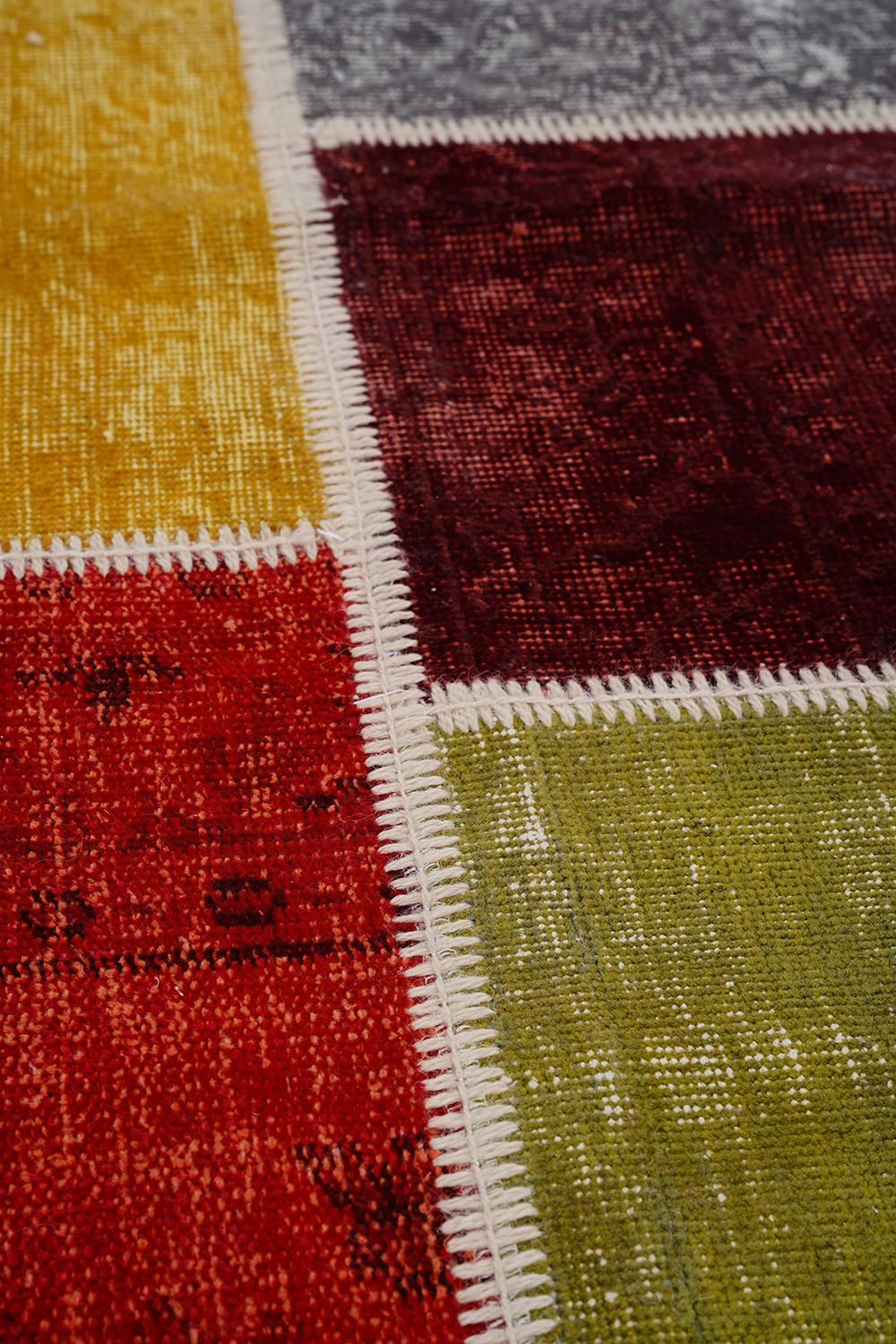 Naar Halı Patchwork El Yapımı Dekoratif Halı - detay
