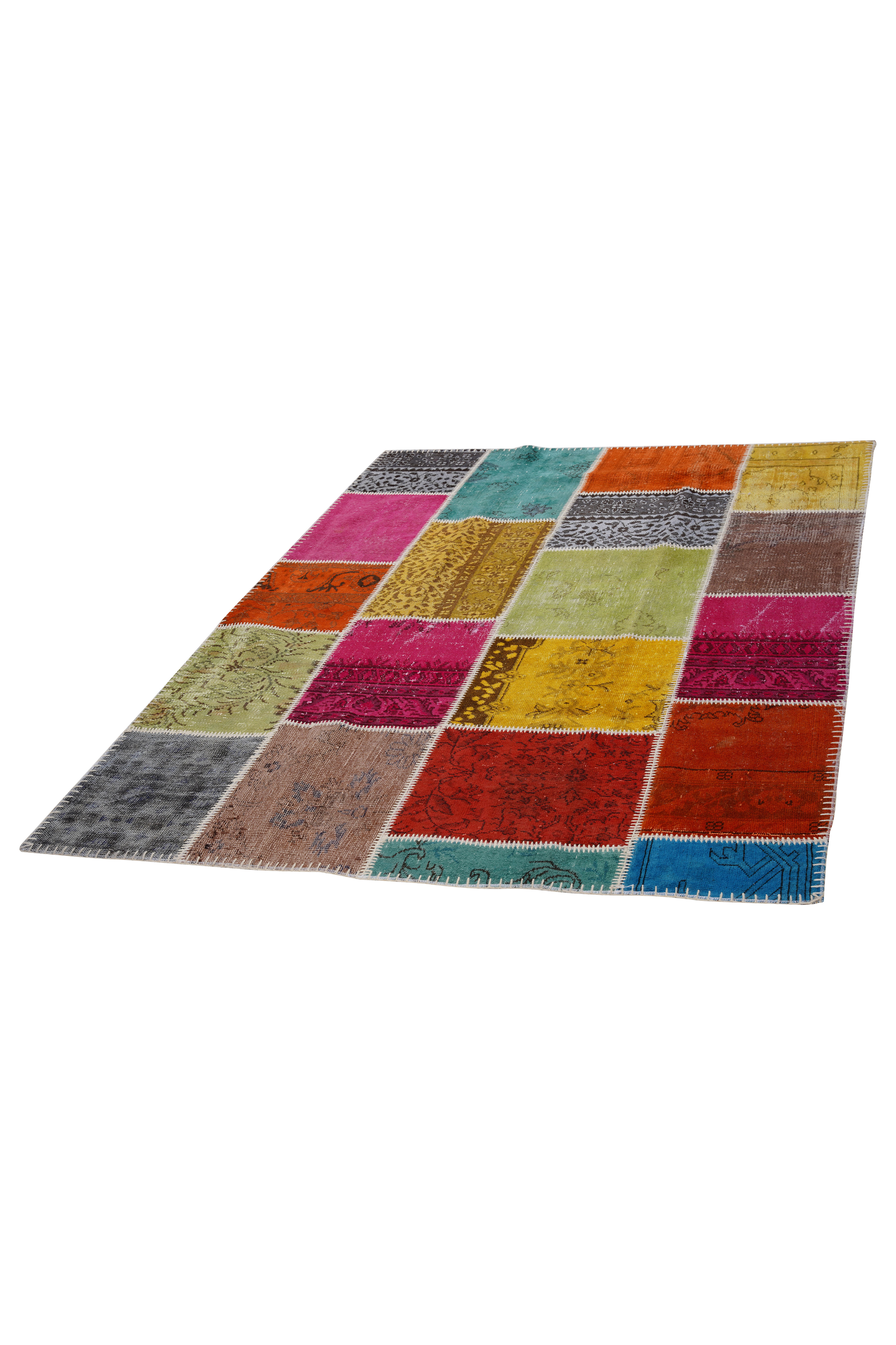 Naar Halı Patchwork El Yapımı Dekoratif Halı - Detay 3