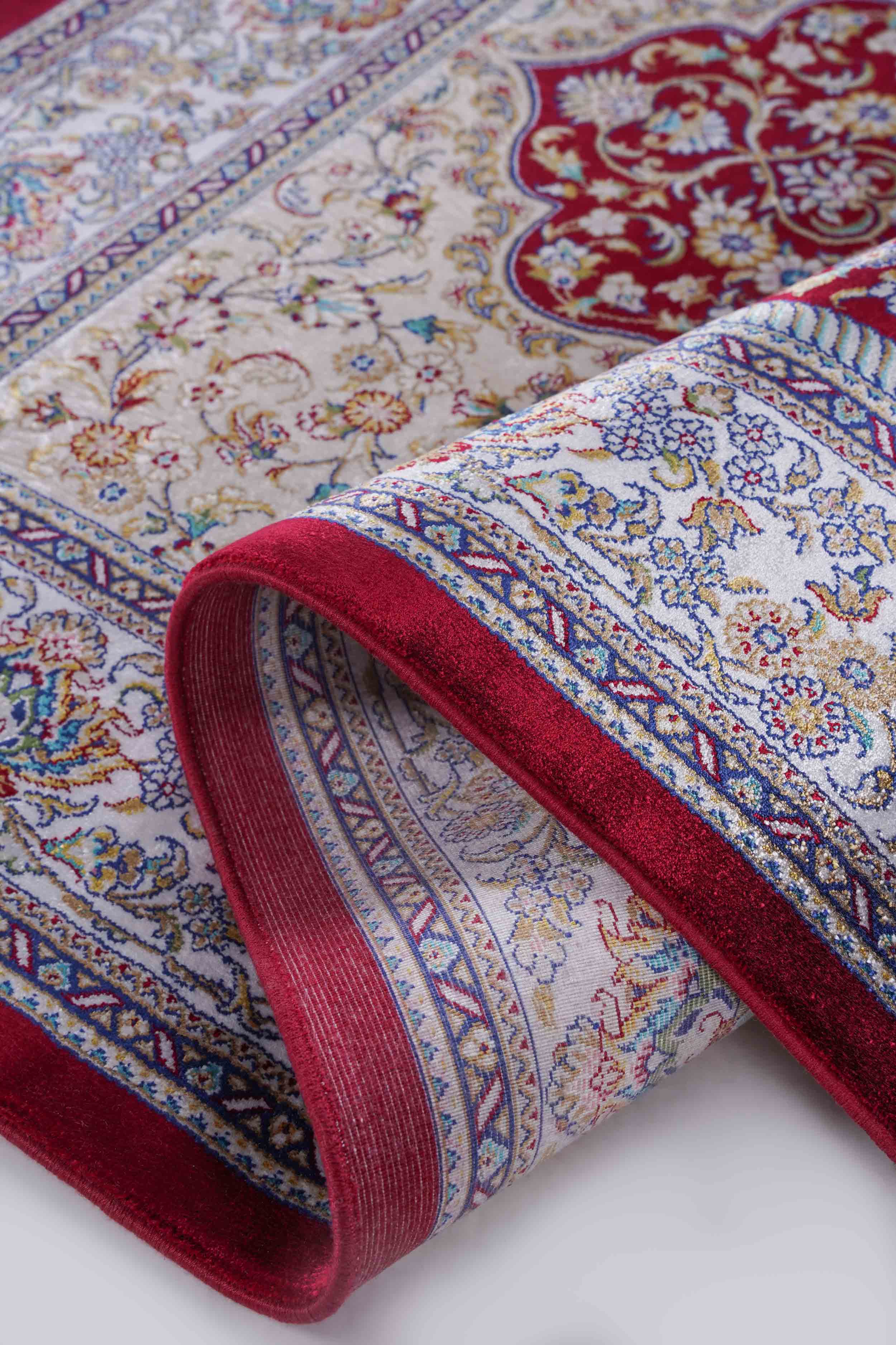 Kumkapı Serisi S818A Lüks Modal Seccade - Bordo, Krem